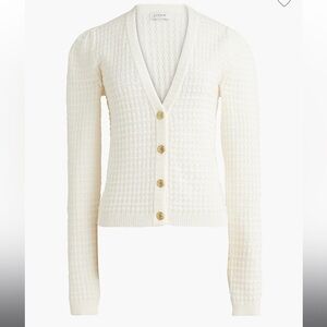 J. Crew Textured v-neck Cardigan Sweater
